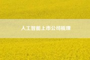 人工智能上市公司梳理(在A股里，真正的人工智能龙头除了科大讯飞，还有哪几个)