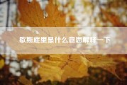 歇斯底里是什么意思解释一下（歇斯底里是什么意思）