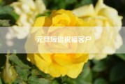 元旦短信祝福客户~~元旦节祝福短信？